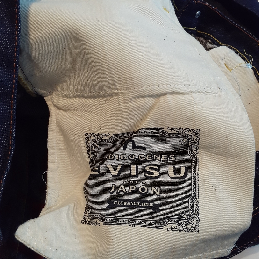 Evisu Genes Jeans Size 38 Japan Button Fly… - Picture 9 of 11